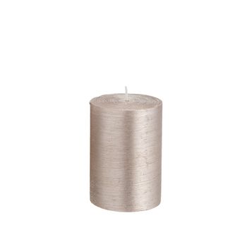 Vela cilíndrica beige h10
