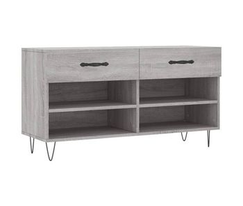 Vidaxl banco zapatero madera de ingeniería gris sonoma 102x35x55 cm