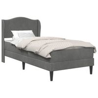 estructura de cama gris oscuro 90 x 200 cm terciopelo vidaxl
