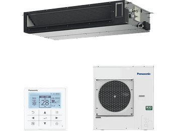 Aire acondicionado por conductos - Panasonic KIT-125PF3Z5-6, 10406 fg/h, Nanoex ,Inverter, Blanco