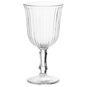 Copa de vino de vidrio estriado 24 cl