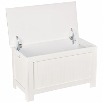 Otomana de almacenaje 81x40x46cm blanco