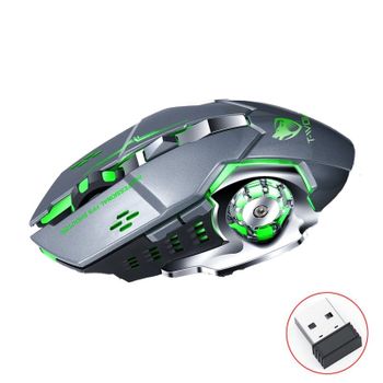 Kinsi Q13 Ratón Inalámbrico Gaming RGB 1600DPI Gris