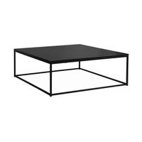 mesa de centro baja de metal negro