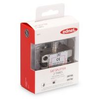 ednet 84675 cable divisor y combinador divisor de seaal para cable coaxial metalico