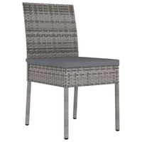 pack 4 uds sillas de comedor de jardin  silla de exterior  sillon ratan sintetico gris