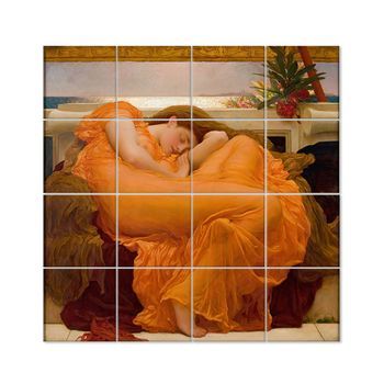 Legendarte - Panel Decorativo Multiple Flaming June (sol Ardiente De Junio) - Frederic Leighton Cm. 200x200 (16 Paneles)