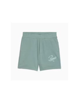 Pantalones Puma Essentials Script High-Waist Mujer Verde