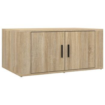 Mesa De Centro Madera Contrachapada Roble Sonoma 80x50x36 Cm Vidaxl