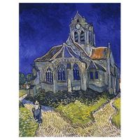 cuadro lienzo impresion digital - iglesia de auvers - 60x80cm
