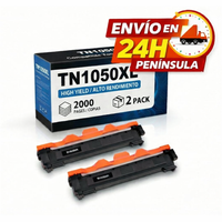 pack 2 toner compatible brother tn1050xl  tn-1050xl para dcp-1510 1512 1610 1612 hl-1110 1112 1210 1212 mfc-1810 1910 -- 2000 paginas xxl --