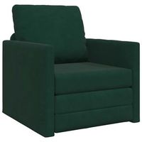 sofa cama verde oscuro 74 x 77 x 81 cm terciopelo vidaxl