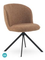 pack 4 sillas tapizadas tweed terracota moteado
