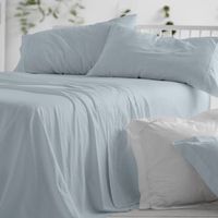 juego de sabanas 100 algodon 200 x 190200 cm - azul - burrito blanco
