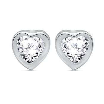 Pendientes corazón de plata 925