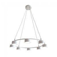 lampara de techo discover blanco 8 luces