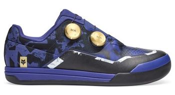 Fox union boa goldstone edicion limitada negro morado zapatillas mtb pedal plano hombre