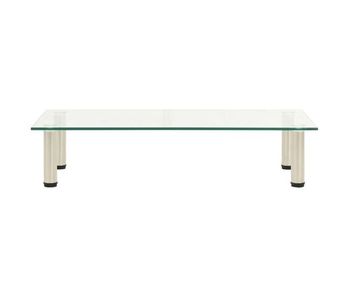 Mueble tv - mesa de tv de vidrio templado transparente 80x35x17 cm
