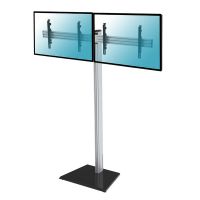 kimex soporte de suelo para 2 tv 50-55 altura 240cm vesa 600x400 max 50kg