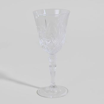 Copa de cóctel grande de cristal tallado transparente