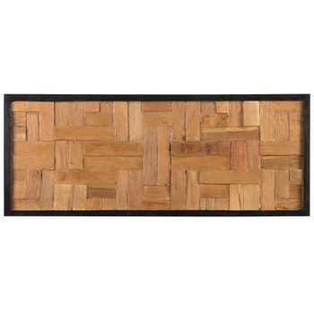 Decoración De Pared De Madera Clara De Teca 40 X 100 Cm Rectangular Estilo Rústico Toluca