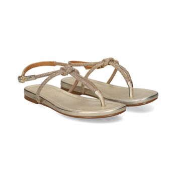 Unisa Sandalias Planas Mujer - Plata Talla 39