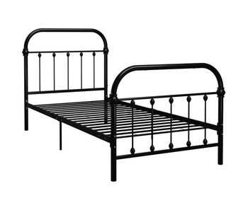 Estructura de cama de metal negro 100x200 cm