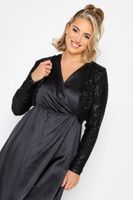 yours london bolero manga larga de lentejuelas negras mujer curvy y tallas grandes yours london
