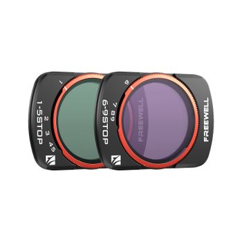 Paquete de 2 filtros Freewell VND y VNDXMIST, con ajuste de 1 a 5 pasos y de 6 a 9 pasos, para las cámaras DJI Osmo Pocket 4 / 3 y Xtra Muse, y como accesorio para fotografía.