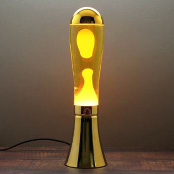 BIG BLOB Metallic Gold Lava Lamp - Yellow/Yellow
