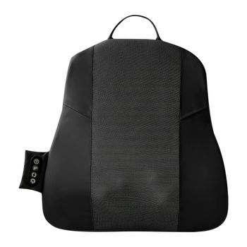 Masajeador Ergonómico Recargable Hy-kb-2025 Para Espalda, Cuello Y Hombros. 3 Modos De Masaje Con 2 Velocidades. 2 Intensidades De Calor, Cinta De Ajuste Para Sillas Y Asientos. 48x5x53 Cm. Color: Negro