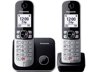telefono - panasonic kx-tg6852sp duo inalambrico identificacion de llamadas no molestar negro  base