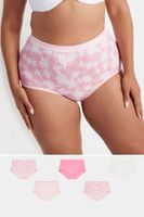 yours juego 5 bragas altas rosas de flores