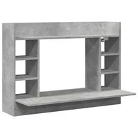 escritorio de pared madera ingenieria gris hormigon 105x48x75cm vidaxl