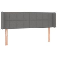 cabecero cama  panel de cabecera de tela gris oscuro 147x16x7888 cm