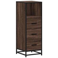 mueble de bano  armario de bano madera contrachapada roble marron 35x375x100cm