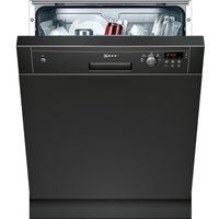 neff s41e50s1gb full-size semi-integrated dishwasher - black black
