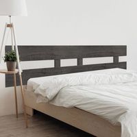dhome cabecero ceniza 210cm dual horizontal estilo valla madera reciclada dm herrajes incluidos 210cm dual horizontal valla ceniza