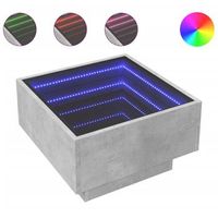 mesa de centro y led madera ingenieria gris hormigon 50x50x30cm vidaxl