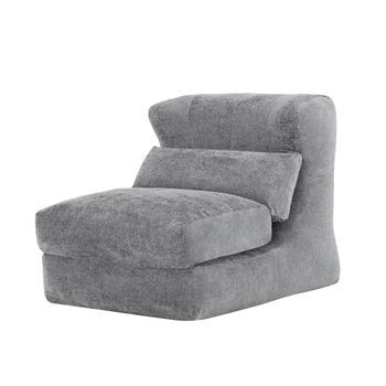 Sillón Cama Convertible Chenilla Urban Meuble 90x118x86cm - Gris