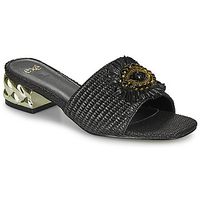 exe shoes sandalias katy-424-raffia-black para mujer