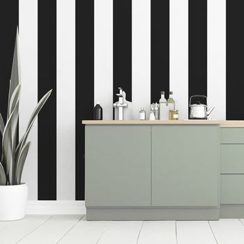 Papel pintado autoadhesivo rayas negras 65x260cm