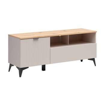Mueble tv 1 puerta 1 cajón 135 cm tableros aglomerados laminados