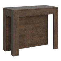 consola extensible 90x42290cm efecto madera nogal