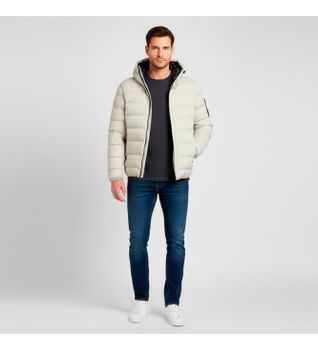 BOSS para hombre. 50551893 Abrigo Riplite beige (S), Casual, Poliéster