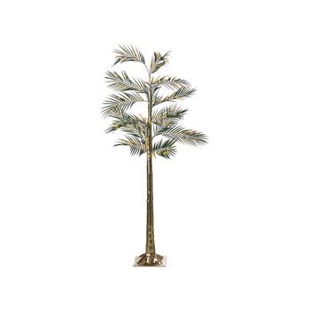 Decoración De Exterior En Forma De Palmera Artificial Exterior E Interior Con Luces Led Preinstaladas Estilo Escandinavo Pe 175 Cm Dorada Paljavesi