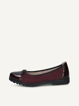 CAPRICE Ballerina, red, made of Leather, Size 36