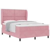 cama tapizada 203x140x128 cm  - rosa