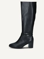 caprice boots black made of leather with block heel size 37