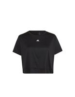 camiseta adidas aeroready studio loose cropped black